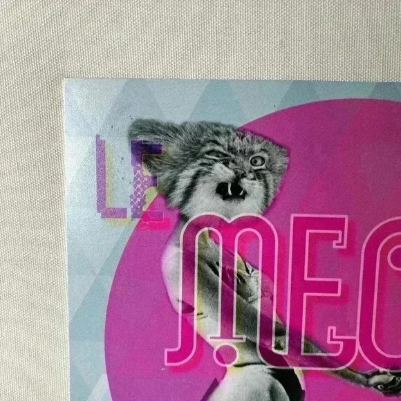 Cat art print on metal plate 8x10“ Meow modern art digital collage - Picture 2 of 5